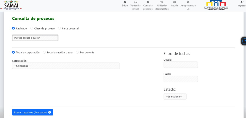 consulta de expedientes judiciales tribunal
